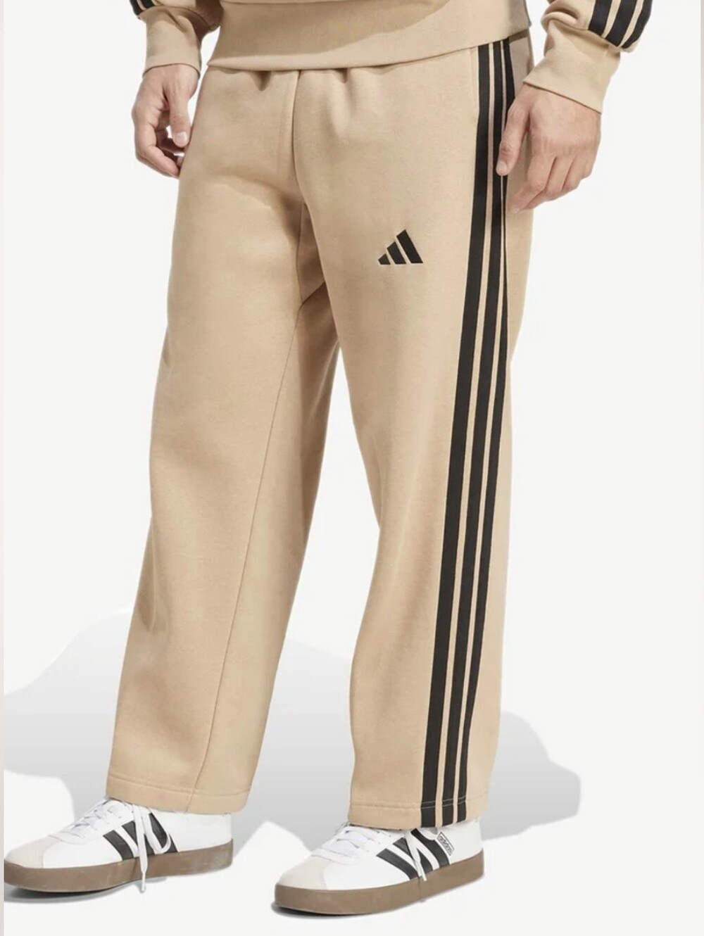 423. NWT - adidas Essentials 3-Stripes Fleece Wide Leg Track Pants